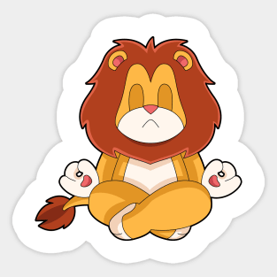 Lion Yoga Fitness Meditation Sticker